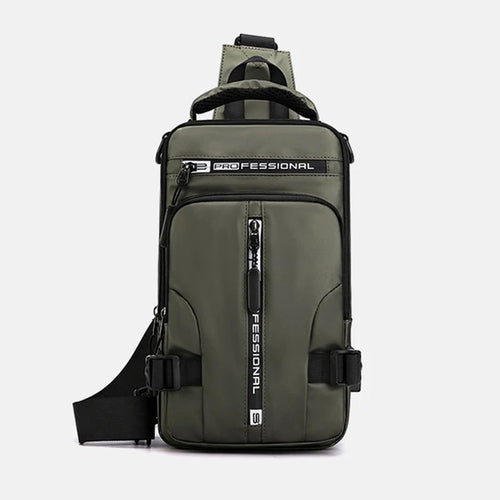 Men Sling Backpack Cross body Shoulder Chest Bag with USB Charging