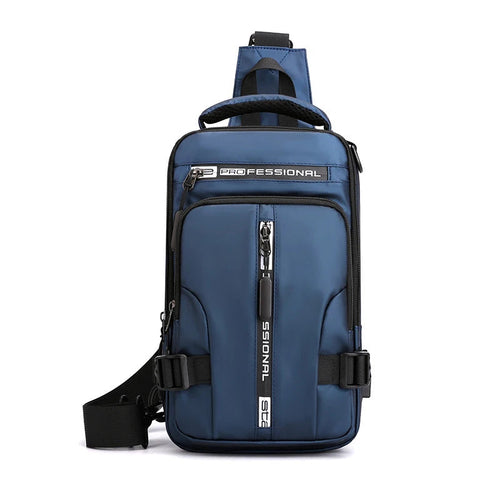 Men Sling Backpack Cross body Shoulder Chest Bag with USB Charging