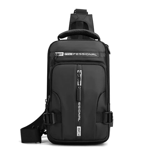 Men Sling Backpack Cross body Shoulder Chest Bag with USB Charging
